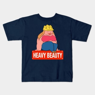 Heavy Beauty Plus size woman sitting posing Kids T-Shirt